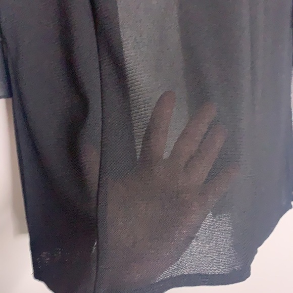 Vintage terra nostra black blouse knit cardigan bell sleeve large women’s - Picture 6 of 7